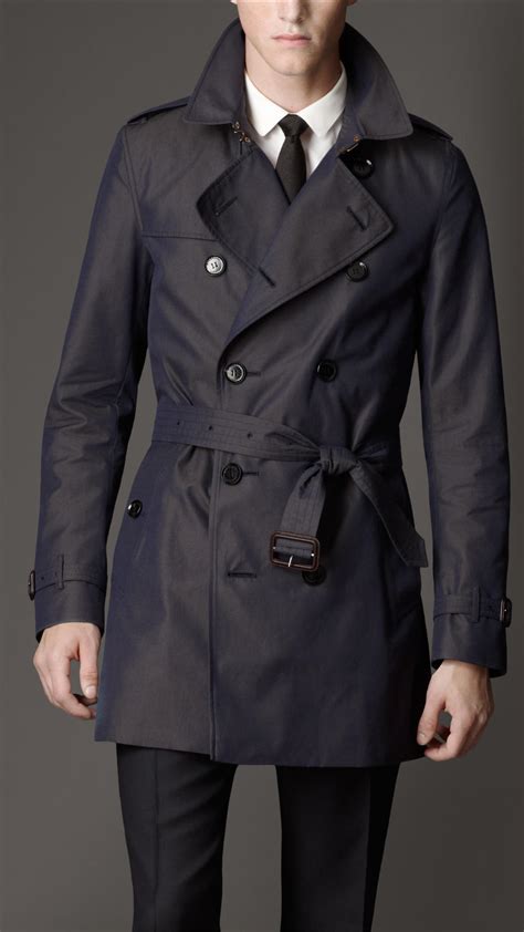 burberry short trench mens|Burberry gabardine trench coats men's.